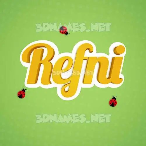 refni in Ladybugs style - 3D name wallpaper