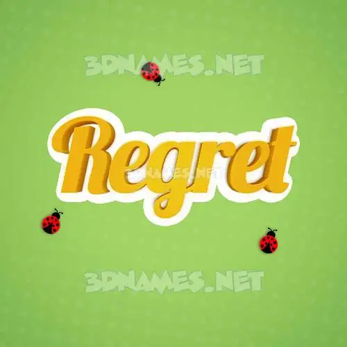 regret in Ladybugs style - 3D name wallpaper regret in Ladybugs style - 3D name wallpaper