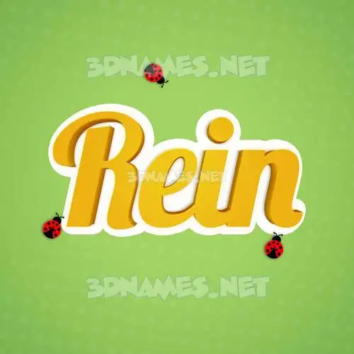 rein in Ladybugs style - 3D name wallpaper