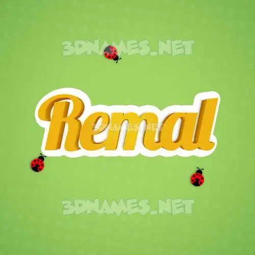 remal in Ladybugs style - 3D name wallpaper remal in Ladybugs style - 3D name wallpaper