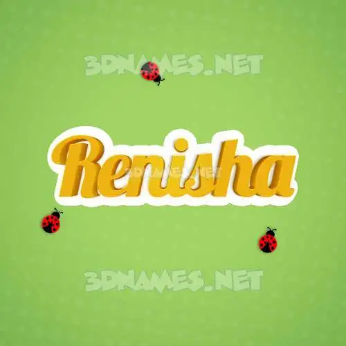 renisha in Ladybugs style - 3D name wallpaper renisha in Ladybugs style - 3D name wallpaper