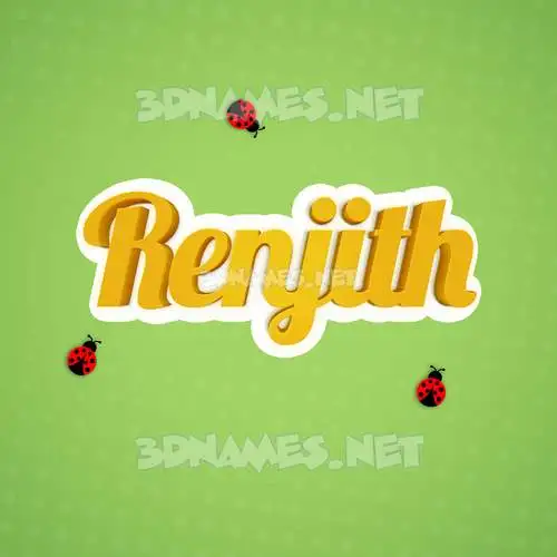 renjith in Ladybugs style - 3D name wallpaper renjith in Ladybugs style - 3D name wallpaper