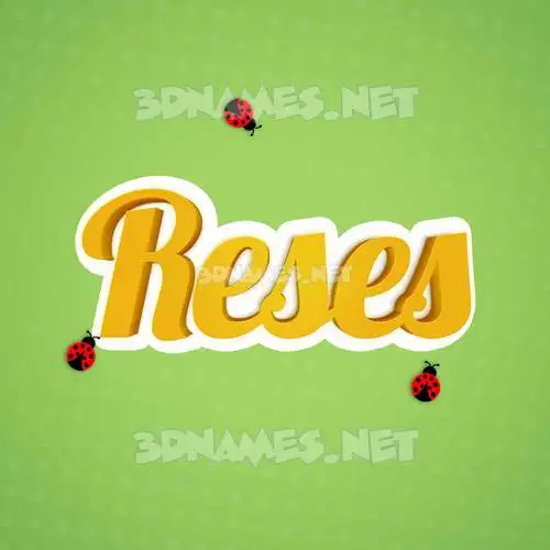 reses in Ladybugs style - 3D name wallpaper reses in Ladybugs style - 3D name wallpaper