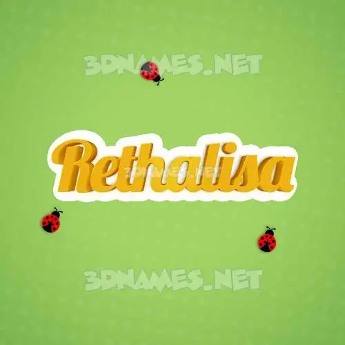 rethalisa in Ladybugs style - 3D name wallpaper rethalisa in Ladybugs style - 3D name wallpaper