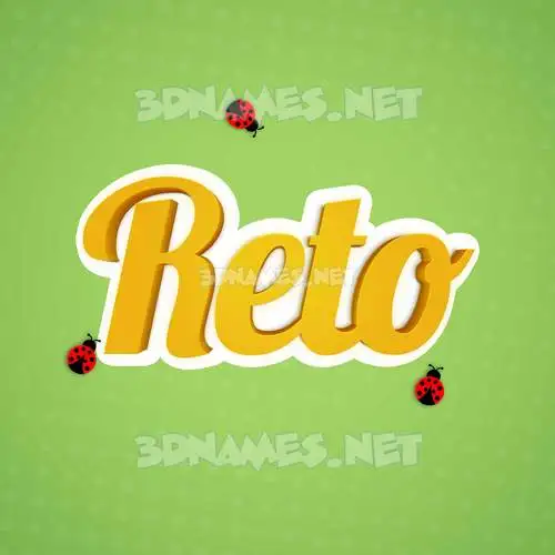 reto in Ladybugs style - 3D name wallpaper reto in Ladybugs style - 3D name wallpaper