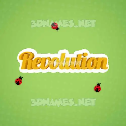 revolution in Ladybugs style - 3D name wallpaper revolution in Ladybugs style - 3D name wallpaper
