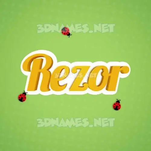 rezor in Ladybugs style - 3D name wallpaper rezor in Ladybugs style - 3D name wallpaper