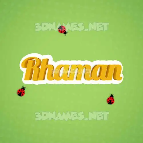rhaman in Ladybugs style - 3D name wallpaper rhaman in Ladybugs style - 3D name wallpaper