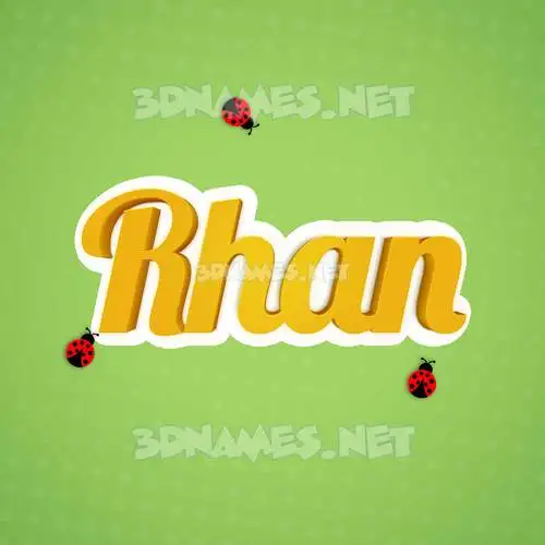 rhan in Ladybugs style - 3D name wallpaper rhan in Ladybugs style - 3D name wallpaper