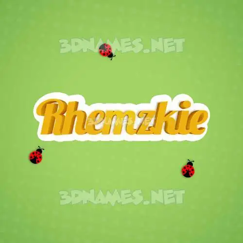 rhemzkie in Ladybugs style - 3D name wallpaper