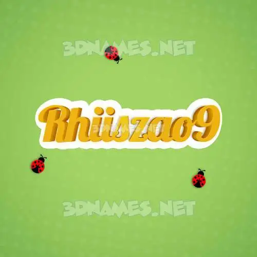 rhiiszao9 in Ladybugs style - 3D name wallpaper rhiiszao9 in Ladybugs style - 3D name wallpaper