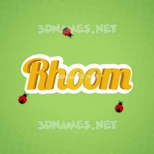 rhoom in Ladybugs style - 3D name wallpaper rhoom in Ladybugs style - 3D name wallpaper