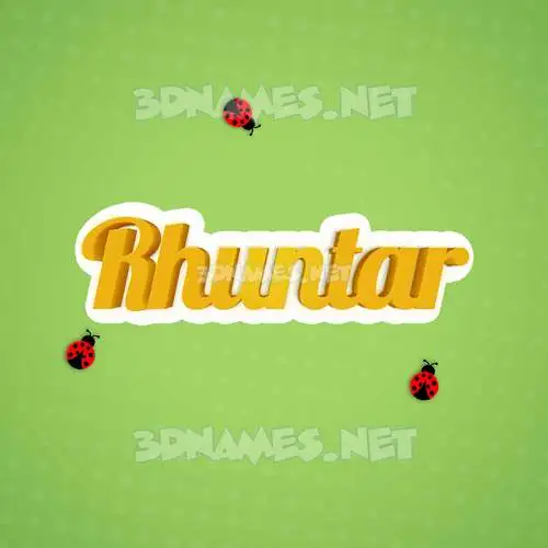 rhuntar in Ladybugs style - 3D name wallpaper rhuntar in Ladybugs style - 3D name wallpaper