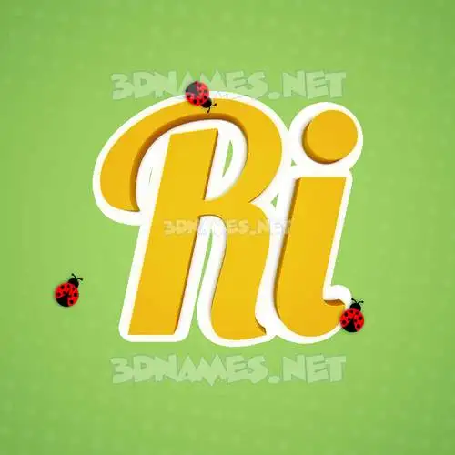 ri in Ladybugs style - 3D name wallpaper ri in Ladybugs style - 3D name wallpaper