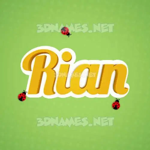 rian in Ladybugs style - 3D name wallpaper rian in Ladybugs style - 3D name wallpaper