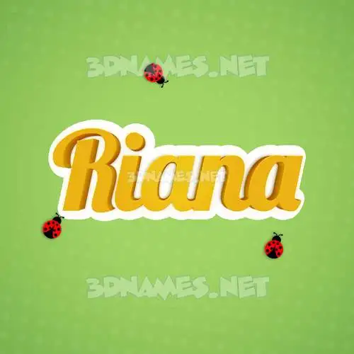 riana in Ladybugs style - 3D name wallpaper riana in Ladybugs style - 3D name wallpaper
