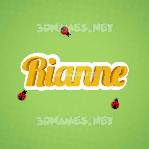 rianne in Ladybugs style - 3D name wallpaper rianne in Ladybugs style - 3D name wallpaper