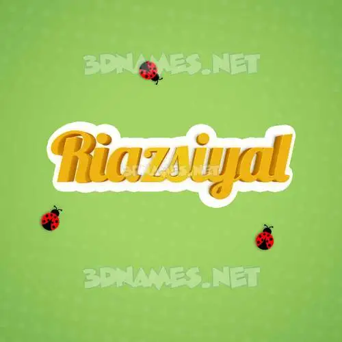 riazsiyal in Ladybugs style - 3D name wallpaper riazsiyal in Ladybugs style - 3D name wallpaper