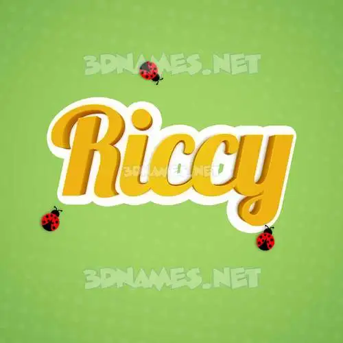 riccy in Ladybugs style - 3D name wallpaper riccy in Ladybugs style - 3D name wallpaper