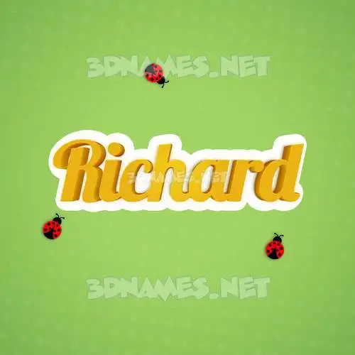richard in Ladybugs style - 3D name wallpaper
