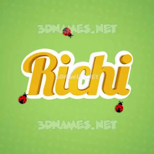 richi in Ladybugs style - 3D name wallpaper richi in Ladybugs style - 3D name wallpaper