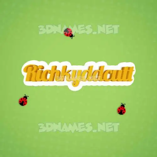 richkyddcutt in Ladybugs style - 3D name wallpaper richkyddcutt in Ladybugs style - 3D name wallpaper