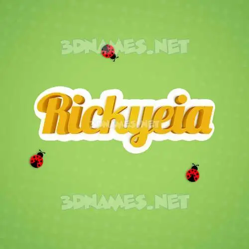 rickyeia in Ladybugs style - 3D name wallpaper rickyeia in Ladybugs style - 3D name wallpaper
