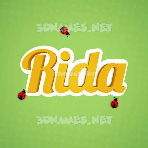 rida in Ladybugs style - 3D name wallpaper rida in Ladybugs style - 3D name wallpaper
