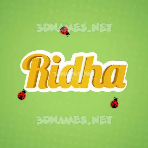 ridha in Ladybugs style - 3D name wallpaper