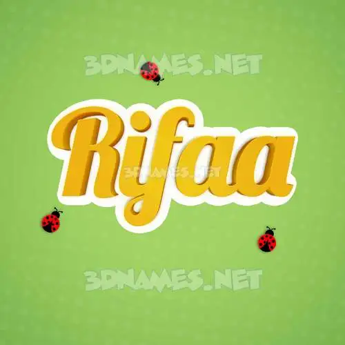 rifaa in Ladybugs style - 3D name wallpaper rifaa in Ladybugs style - 3D name wallpaper