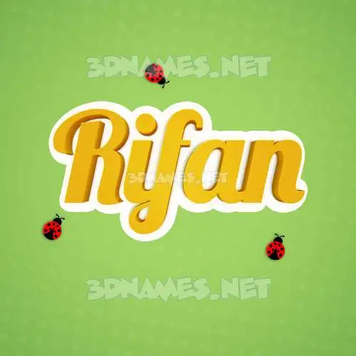 rifan in Ladybugs style - 3D name wallpaper rifan in Ladybugs style - 3D name wallpaper