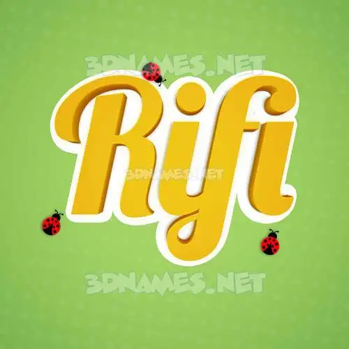 rifi in Ladybugs style - 3D name wallpaper rifi in Ladybugs style - 3D name wallpaper