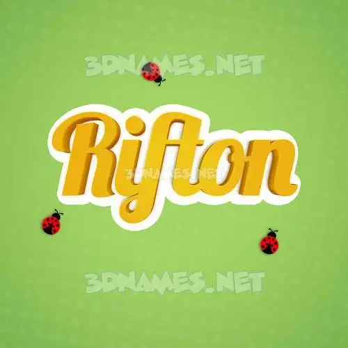 rifton in Ladybugs style - 3D name wallpaper rifton in Ladybugs style - 3D name wallpaper