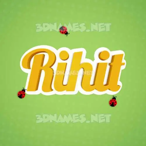 rihit in Ladybugs style - 3D name wallpaper