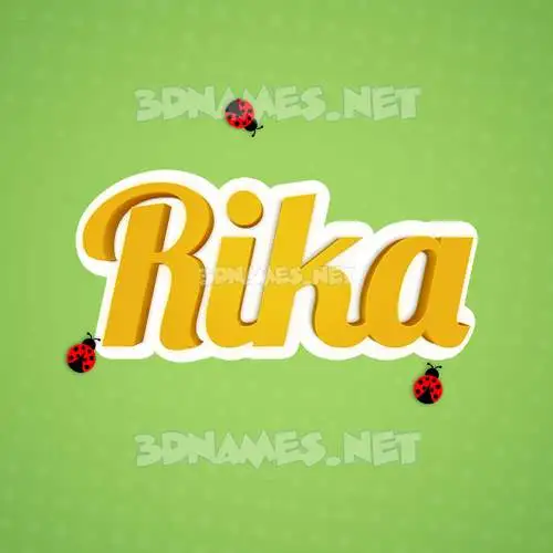 rika in Ladybugs style - 3D name wallpaper rika in Ladybugs style - 3D name wallpaper