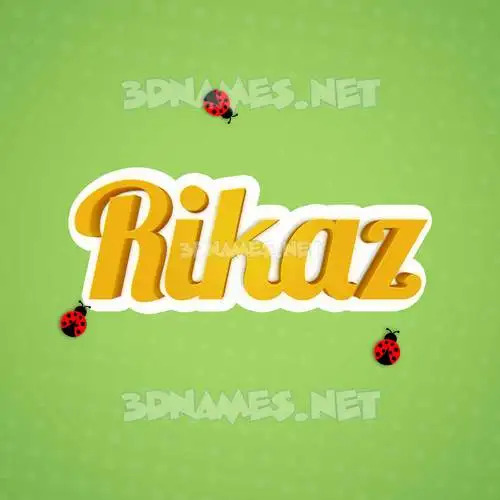 rikaz in Ladybugs style - 3D name wallpaper rikaz in Ladybugs style - 3D name wallpaper