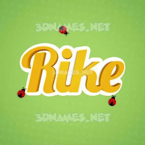 rike in Ladybugs style - 3D name wallpaper rike in Ladybugs style - 3D name wallpaper