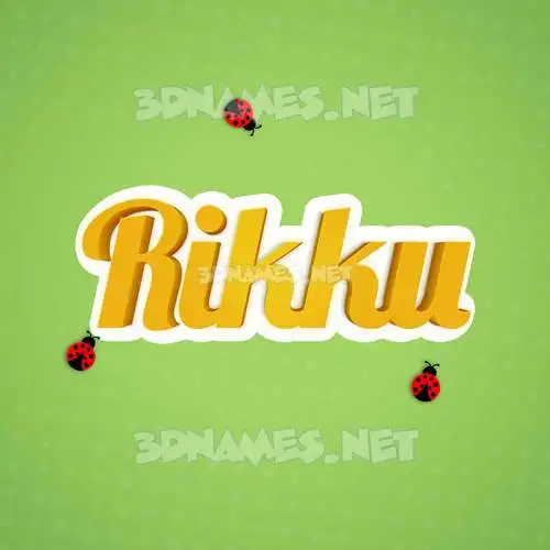 rikku in Ladybugs style - 3D name wallpaper rikku in Ladybugs style - 3D name wallpaper