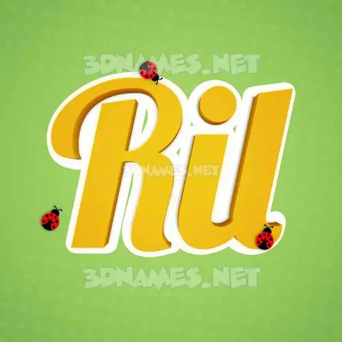 ril in Ladybugs style - 3D name wallpaper ril in Ladybugs style - 3D name wallpaper