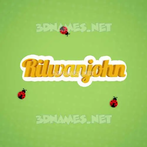 rilwanjohn in Ladybugs style - 3D name wallpaper