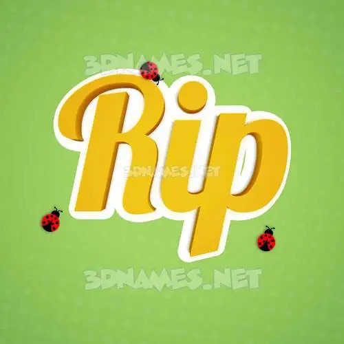 rip in Ladybugs style - 3D name wallpaper rip in Ladybugs style - 3D name wallpaper