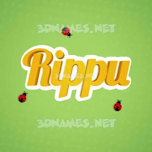 rippu in Ladybugs style - 3D name wallpaper rippu in Ladybugs style - 3D name wallpaper