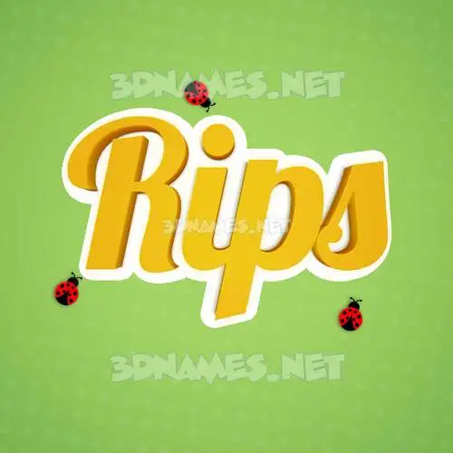 rips in Ladybugs style - 3D name wallpaper rips in Ladybugs style - 3D name wallpaper