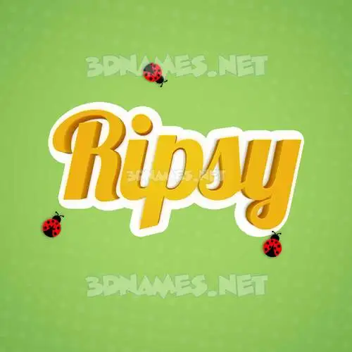 ripsy in Ladybugs style - 3D name wallpaper