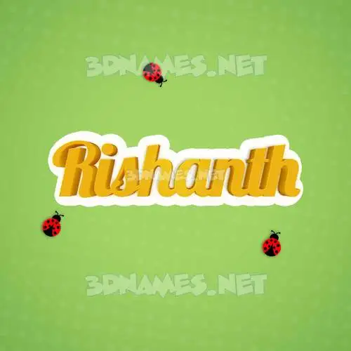 rishanth in Ladybugs style - 3D name wallpaper