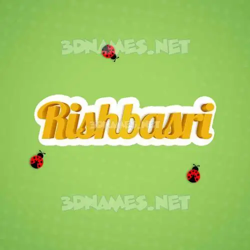 rishbasri in Ladybugs style - 3D name wallpaper rishbasri in Ladybugs style - 3D name wallpaper