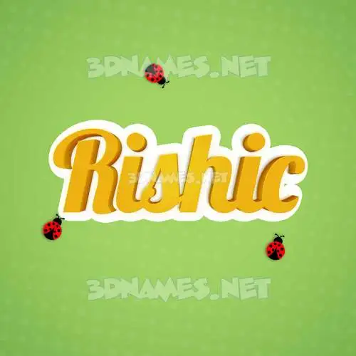 rishic in Ladybugs style - 3D name wallpaper rishic in Ladybugs style - 3D name wallpaper