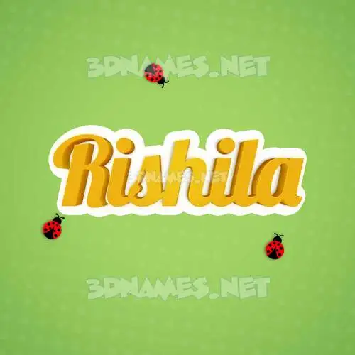 rishila in Ladybugs style - 3D name wallpaper