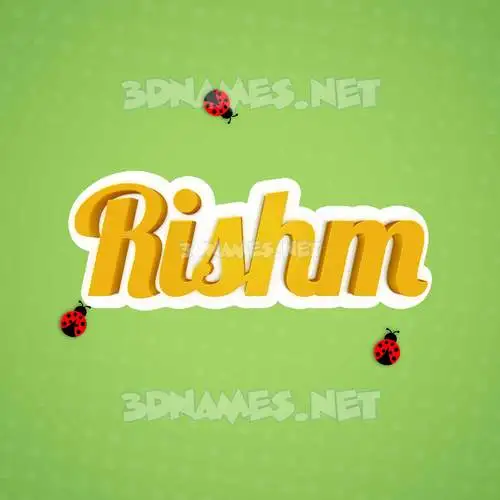 rishm in Ladybugs style - 3D name wallpaper rishm in Ladybugs style - 3D name wallpaper