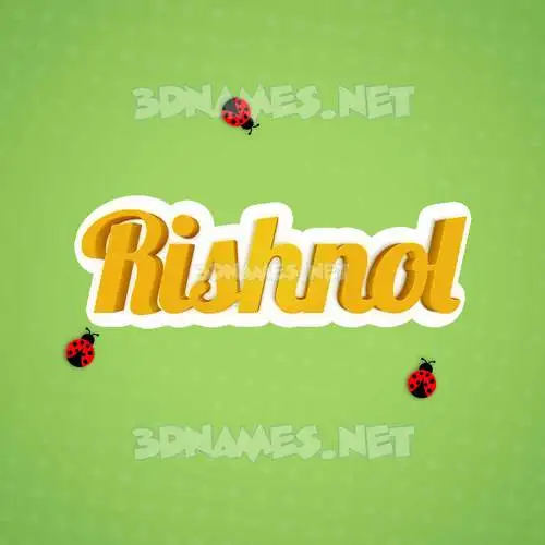 rishnol in Ladybugs style - 3D name wallpaper rishnol in Ladybugs style - 3D name wallpaper